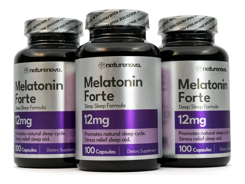 Tres frascos de Melatonina Forte 12 mg NatureNova